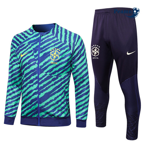 peamu Maglia Calcio Tuta Calcio - Giacca Brasile Blu 2022-2023 PA2718