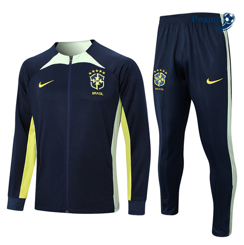 peamu Maglia Calcio Tuta Calcio - Giacca Brasile Blu 2023-2024 PA2719