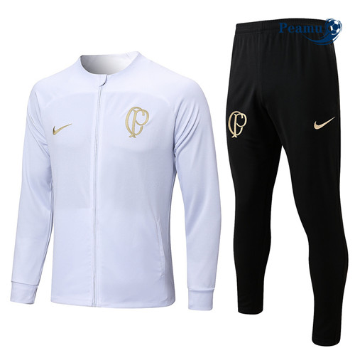 peamu Maglia Calcio Tuta Calcio - Giacca Corinthians Bianco 2023-2024 PA2614