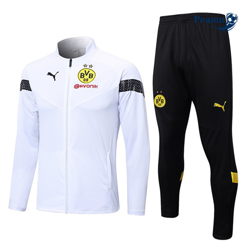 peamu Maglia Calcio Tuta Calcio - Giacca Dortmund Bianco 2022-2023 PA2640