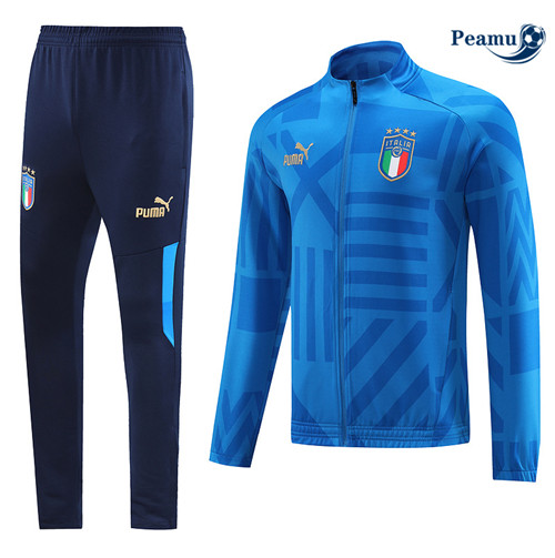 peamu Maglia Calcio Tuta Calcio - Giacca Italia Blu 2022-2023 PA2733