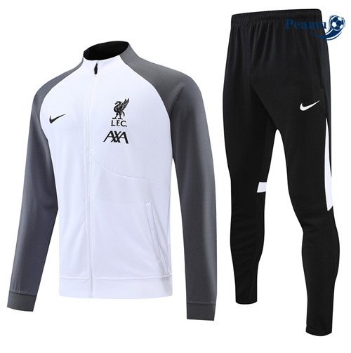 peamu Maglia Calcio Tuta Calcio - Giacca Liverpool Bianco 2022-2023 PA2770