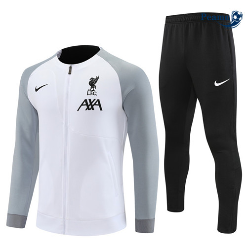 peamu Maglia Calcio Tuta Calcio - Giacca Liverpool Bianco 2022-2023 PA2774