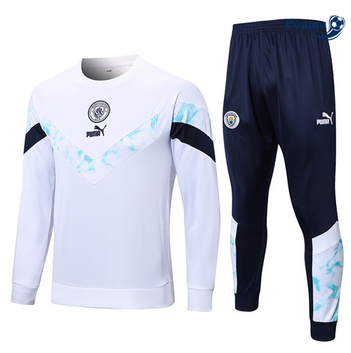 peamu Maglia Calcio Tuta Calcio Manchester City Bianco 2022-2023 PA2779