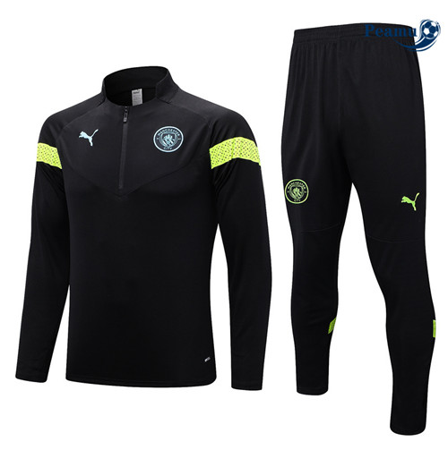 peamu Maglia Calcio Tuta Calcio Manchester City Nero 2022-2023 PA2781
