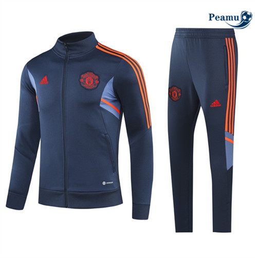 peamu Maglia Calcio Tuta Calcio - Giacca Manchester United Blu 2022-2023 PA2797