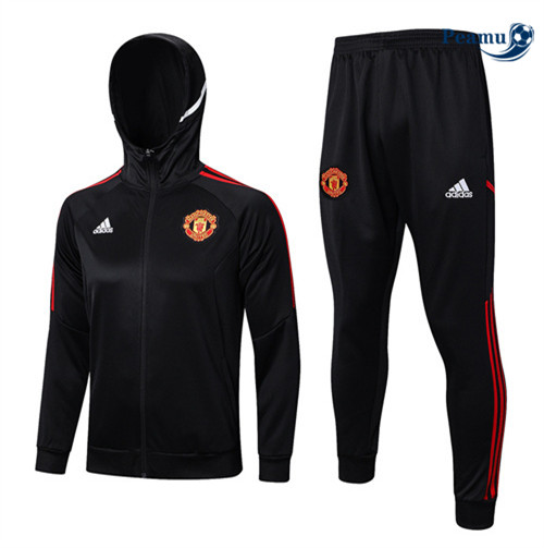peamu Maglia Calcio Tuta Calcio - Giacca Manchester United Nero 2022-2023 PA2800
