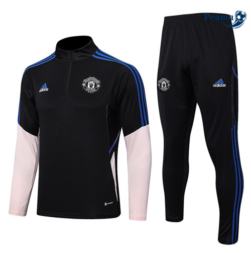 peamu Maglia Calcio Tuta Calcio Manchester United Nero 2022-2023 PA2802