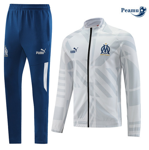 peamu Maglia Calcio Tuta Calcio - Giacca Marsiglia Bianco 2022-2023 PA2672
