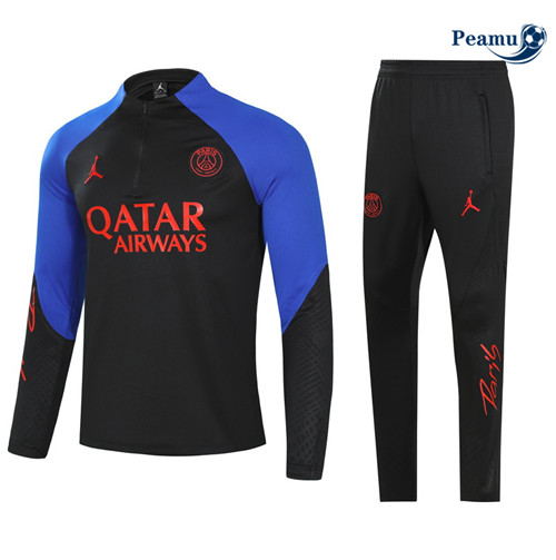 peamu Maglia Calcio Tuta Calcio Paris PSG Nero 2022-2023 PA2677