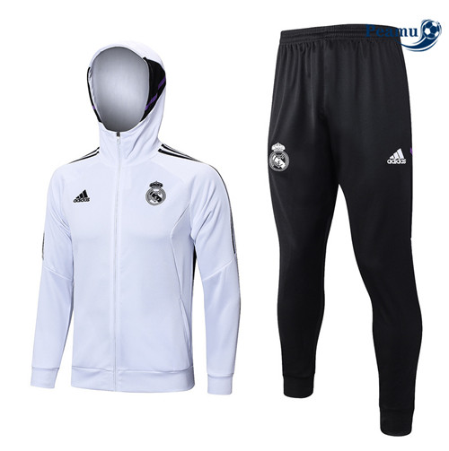 peamu Maglia Calcio Tuta Calcio - Giacca Real Madrid Bianco 2022-2023 PA2666