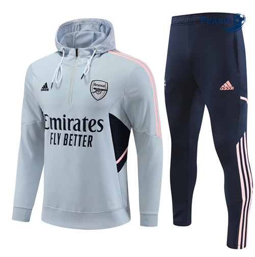 peamu Maglia Calcio Tuta Calcio - Felpa con cappuccio Bambino Arsenal Grigio 2022-2023 PA2870