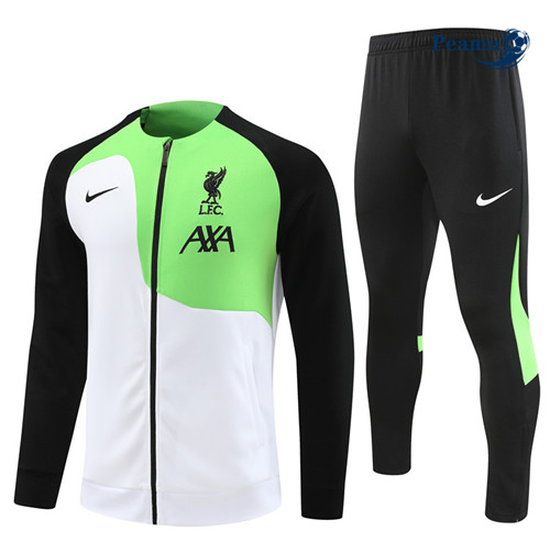 peamu Maglia Calcio Tuta Calcio - Giacca Bambino Liverpool Bianco 2023-2024 PA2880