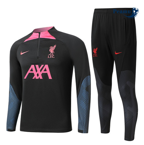 peamu Maglia Calcio Tuta Calcio Bambino Liverpool Nero 2022-2023 PA2883