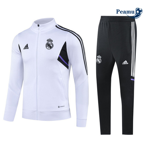 peamu Maglia Calcio Tuta Calcio - Giacca Bambino Real Madrid Bianco 2022-2023 PA2841