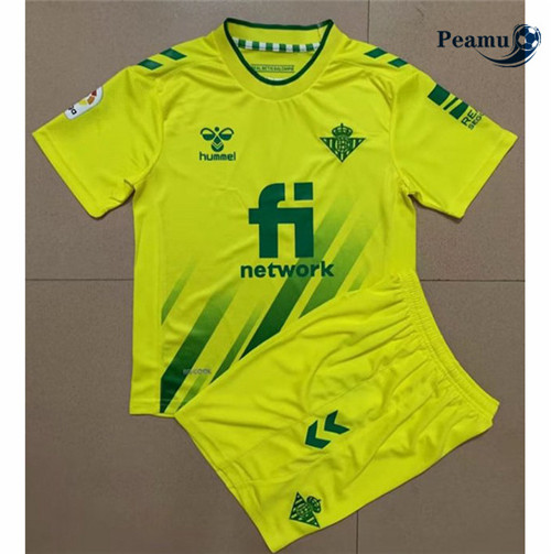 peamu.it - pt066 Maglia Calcio Real Betis Bambino Gardien de but Jaune 2022-2023