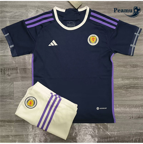 peamu.it - pt093 Maglia Calcio Scozia Bambino Bleu 2022-2023