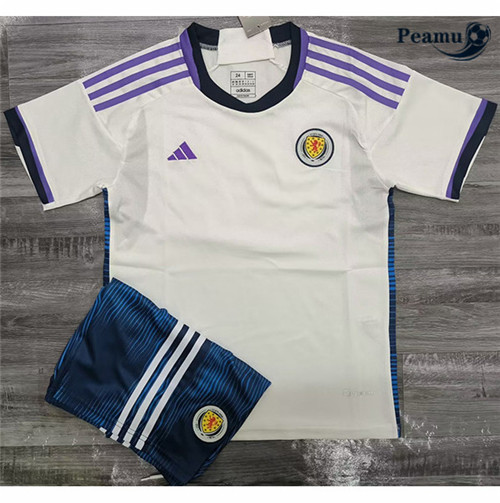 peamu.it - pt094 Maglia Calcio Scozia Bambino Blanc 2022-2023