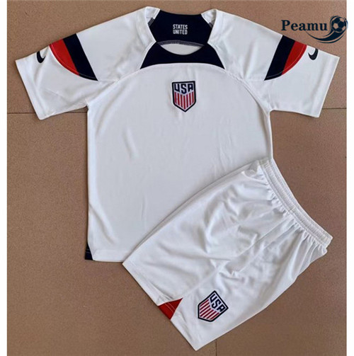 peamu.it - pt096 Maglia Calcio Stati Uniti Bambino Prima 2022-2023
