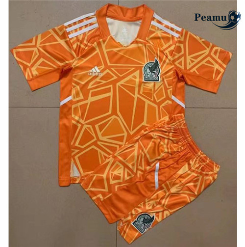 peamu.it - pt098 Maglia Calcio Messico Bambino gardien de but Orange 2022-2023