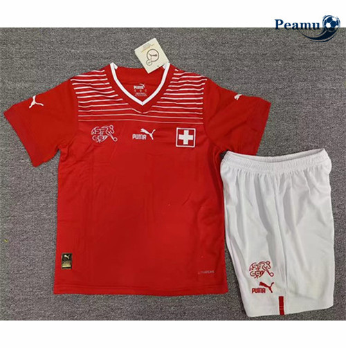 peamu.it - pt106 Maglia Calcio Svizzera Bambino Prima 2022-2023