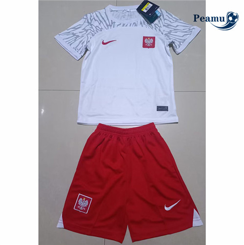 peamu.it - pt107 Maglia Calcio Pologne Enfant Domicile 2022-2023
