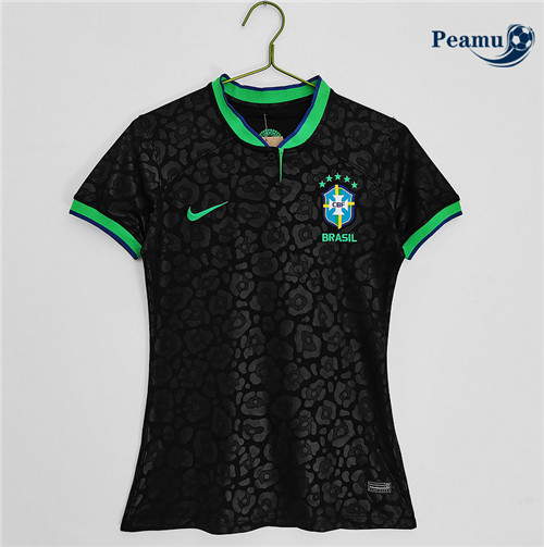 peamu.it - pt120 Maglia Calcio Brasile Donna Terza Noir/Vert 2022-2023