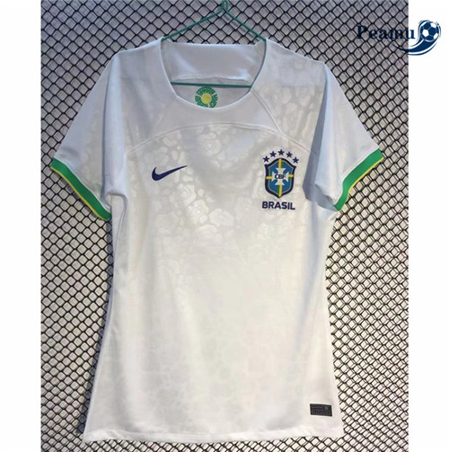 peamu.it - pt121 Maglia Calcio Brasile Donna Blanc/Vert 2022-2023