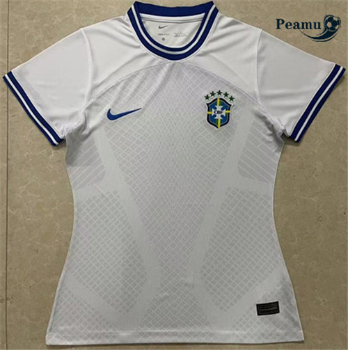 peamu.it - pt122 Maglia Calcio Brasile Donna Blanc 2022-2023