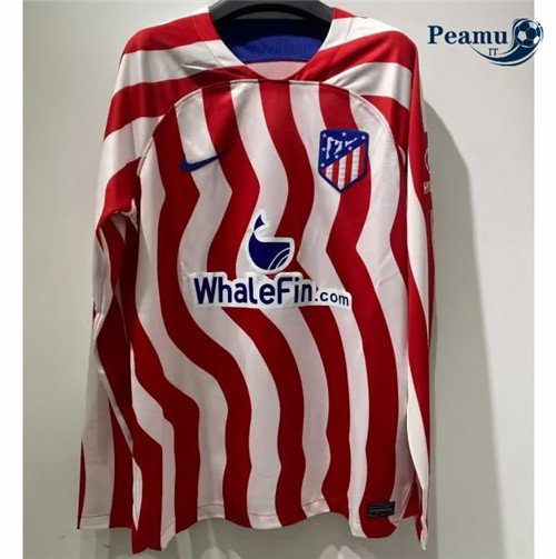 peamu.it - pt218 Maglia Calcio Atletico Madrid Domicile Manche Longue 2022-2023