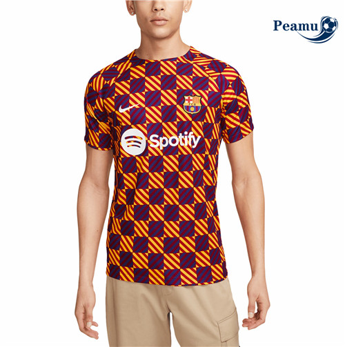 peamu.it - pt220 Maglia Calcio Barcellona Pre-Match Jaune 2022-2023