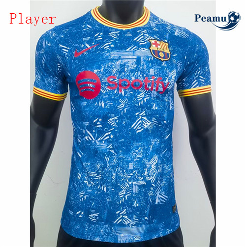 peamu.it - pt223 Maglia Calcio Player Barcellona Bleu 2022-2023