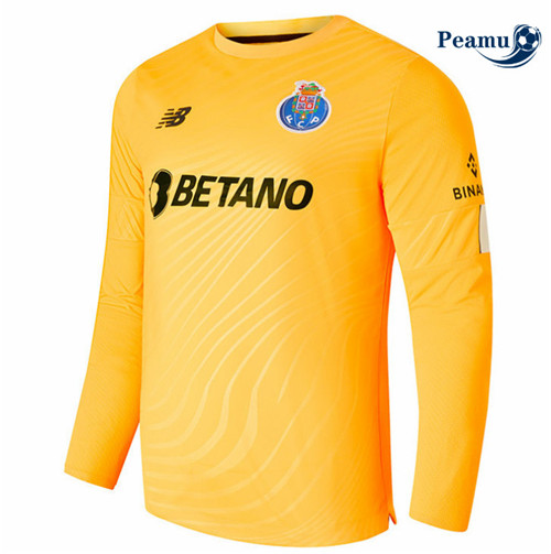 peamu.it - pt254 Maglia Calcio FC Porto Gardien de but Prima Manche Longue Jaune 2022-2023
