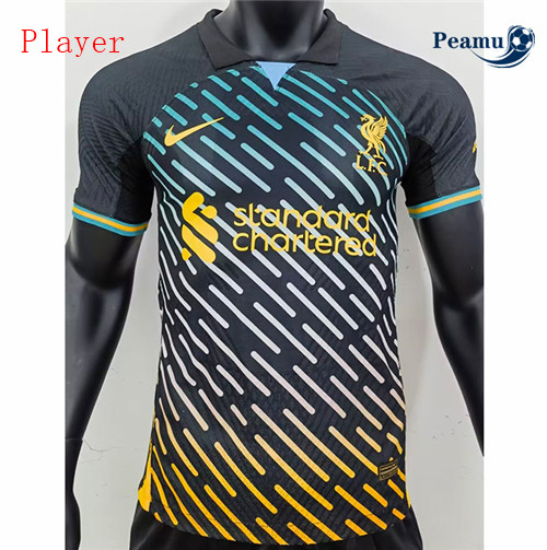 peamu.it - pt259 Maglia Calcio Player Liverpool Noir/Jaune 2022-2023