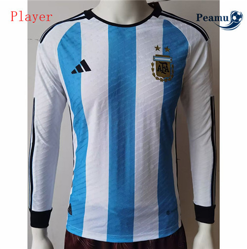 peamu.it - pt294 Maglia Calcio Player Argentina Prima Manche Longue 2022-2023