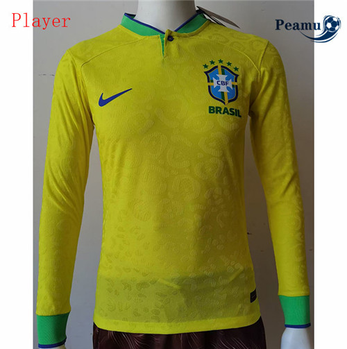 peamu.it - pt314 Maglia Calcio Player Brasile Prima Manche Longue 2022-2023