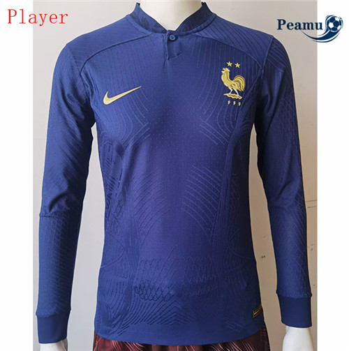 peamu.it - pt343 Maglia Calcio Player Francia Prima Manche Longue 2022-2023