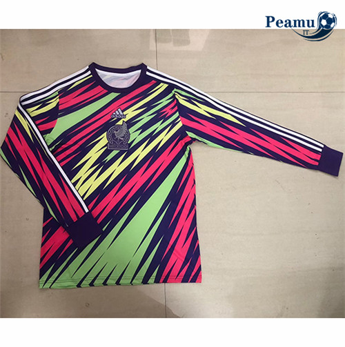 peamu.it - pt355 Maglia Calcio Messico Colorful Maillot Gardien de but Manche Longue Blanc 2022-2023