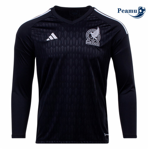 peamu.it - pt359 Maglia Calcio Messico Maillot Gardien de but Noir 2022-2023