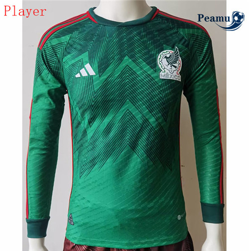 peamu.it - pt361 Maglia Calcio Player Messico Prima Manche Longue 2022-2023