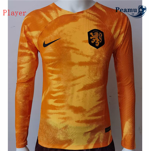 peamu.it - pt365 Maglia Calcio Player Paesi Bassi Domicile Manche Longue 2022-2023