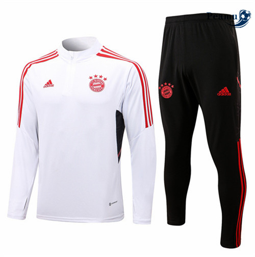 peamu.it - pt388 Maglia Tuta Calcio Bayern Monaco Blanc 2022-2023