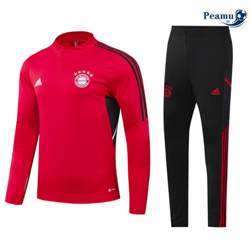 peamu.it - pt390 Maglia Tuta Calcio Bayern Monaco Rouge 2022-2023