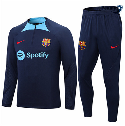 peamu.it - pt397 Maglia Tuta Calcio Barcellona Bleu 2022-2023