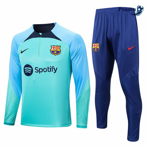 peamu.it - pt401 Maglia Tuta Calcio Barcellona Bleu 2022-2023