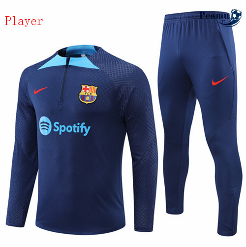 peamu.it - pt402 Maglia Tuta Calcio Barcellona player Bleu 2022-2023