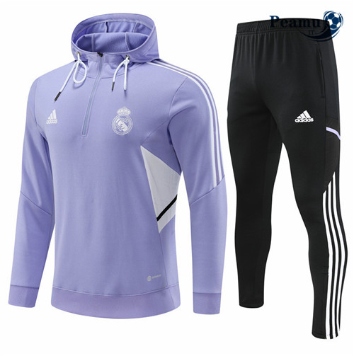 peamu.it - pt406 Maglia Tuta Calcio - Felpa con cappuccio Real Madrid Pourpre 2022-2023