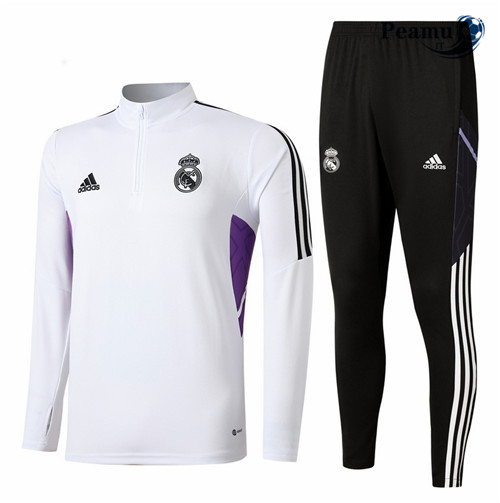 peamu.it - pt415 Maglia Tuta Calcio Real Madrid Blanc 2022-2023