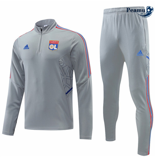 peamu.it - pt419 Maglia Tuta Calcio Lyon Gris 2022-2023
