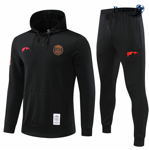 peamu.it - pt432 Maglia Tuta Calcio - Felpa con cappuccio Paris PSG Noir 2022-2023